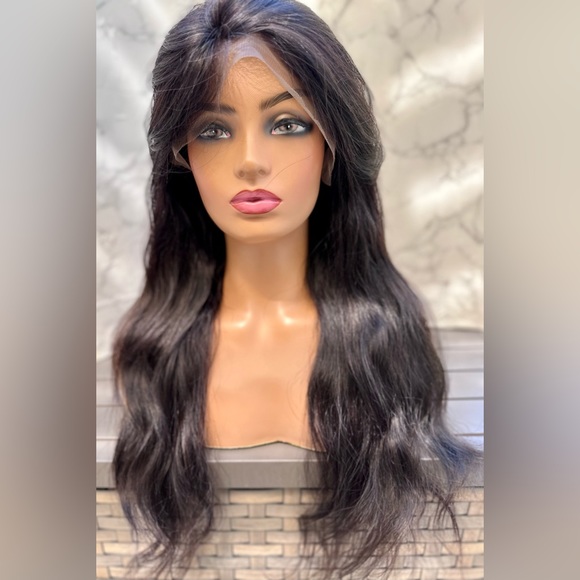 Pre styled 💯% human hair 13x6 natural brown lace frontal 26 inch wig - Picture 14 of 15